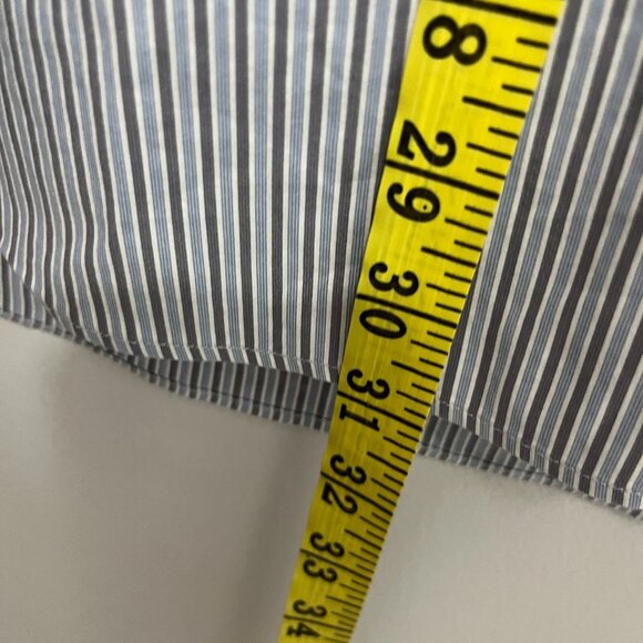 Armani Collezioni Stripped Button Shirt Men's Size 43 17 Large Made In Italy - Picture 6 of 7